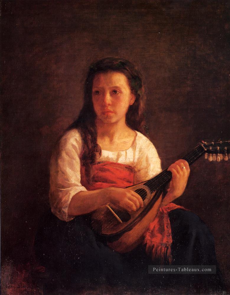 Le joueur de mandoline mères des enfants Mary Cassatt Peintures à l'huile